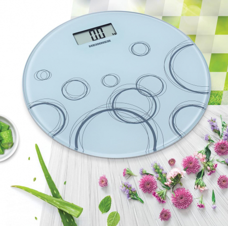 Cantar de baie HeinnerHBS-WH150R, sticla securizata 6mm, 150kg, display lcd, gradare: 100g, pornire/oprire automata, baterii: 1 x cr2032 (inclusa), design compact ultra slim, alb [2]