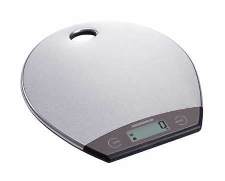 Cantare de bucatarie - Cantar de bucatarie Heinner HKS-5RSS, 5kg, platforma inox, display lcd, control touch, gradare: 1g, functie Cantarire lichide, design pentru depozitare verticala, baterii: 1 x cr2032 (inclus)