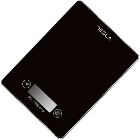 Cantar de bucatarie Tesla KS201B, 5kg, ecran LCD, functie Tara, Sticla, Negru [2]