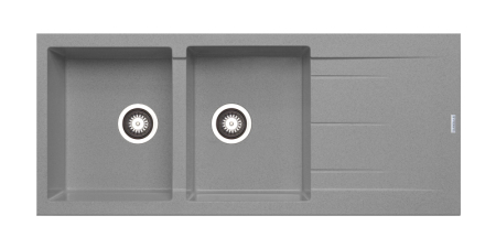 CHIUVETE - Chiuveta granit ALAZIA 116x50 2B 1D Industrial Grey