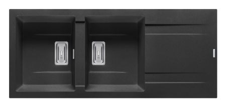 CHIUVETE - Chiuveta granit KARTESIO 116x50 2B 1D Black