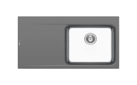 CHIUVETE - Chiuveta granit si inox PYRROS 100x52 1B 1D DR Industrial Grey