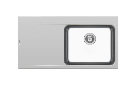 CHIUVETE - Chiuveta granit si inox PYRROS 100x52 1B 1D DR Snow