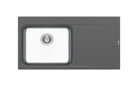 CHIUVETE - Chiuveta granit si inox PYRROS 100x52 1B 1D ST Iron grey
