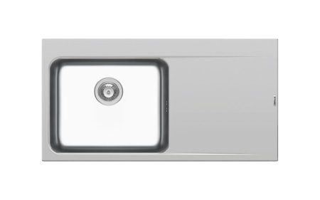 CHIUVETE - Chiuveta granit si inox PYRROS 100x52 1B 1D ST Snow