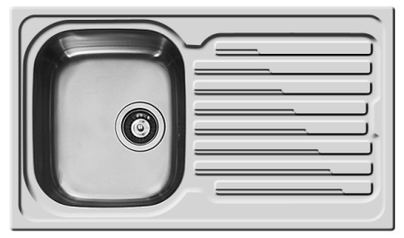 Chiuvete inox - Chiuveta Inox AMALTIA 86x50 1B1D LN