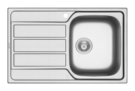Chiuvete inox - Chiuveta inox ATHENA DIAMOND 79x50 1B1D DR
