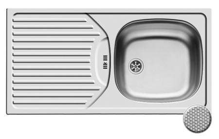 Chiuvete inox - Chiuveta inox CA1 86x43,5 1B 1D LN DR