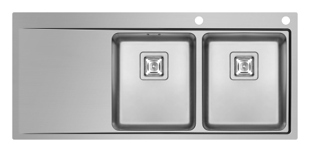 Chiuvete inox - Chiuveta Inox OLYNTHOS 116x52 2B 1D DR