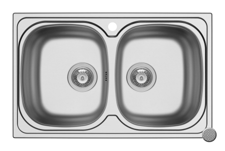 Chiuvete inox - Chiuveta inox Pyramis AURORA 79x50 2B LN