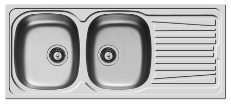 Chiuvete inox - Chiuveta Inox SPARTA 116x50 2B 1D SM