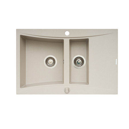 CHIUVETE - Chiuveta Pyragranite SOFTLINE 1 1/2B1D 79x51 Beige