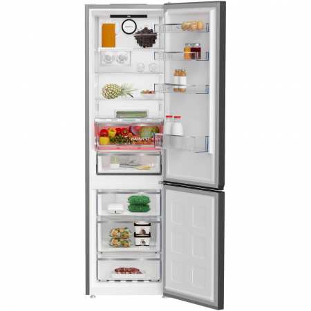 Combina frigorifica Beko B5RCNA405ZXBR, 355 l, No Frost, HarvestFresh, BioCycle, Everfresh+, AeroFlow, Clasa D, H 203.5 cm, Dark Inox [2]