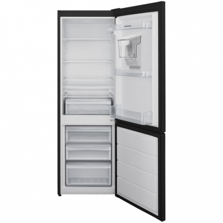 Combina frigorifica Heinner HC-V2701BKWDE++, 268 l, Less frost, Clasa E, Control mecanic, Dozator de apa, Iluminare LED, H 170 cm, Negru [1]