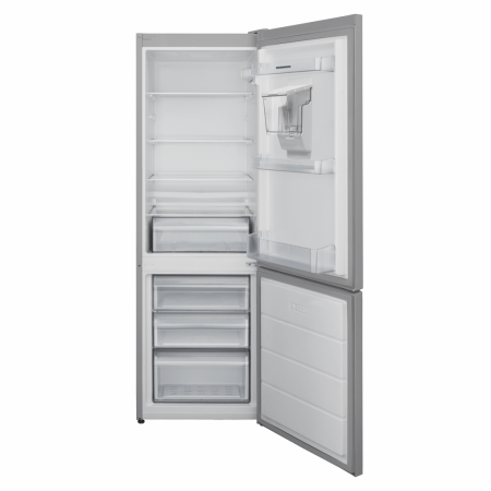 Combina frigorifica Heinner HC-V2701SWDE++, Less Frost, Dozator de apa, 268L, Functie Super congelare, Control mecanic, H 170 cm, Argintiu [1]