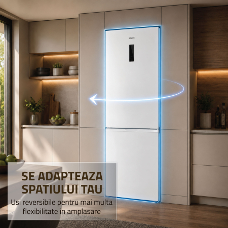 Combina frigorifica Samus SCW540NFIE, 400 l, Full No Frost, Motor dual Inverter, Clasa E, Alb [7]