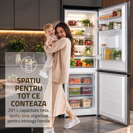 Combina frigorifica Samus SCX401NFIDE, 291 l, Full No Frost, Motor dual Inverter, Clasa E, Inox [6]
