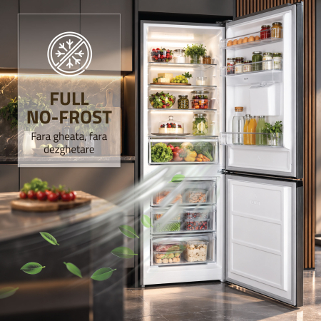 Combina frigorifica Samus SCX401NFIDE, 291 l, Full No Frost, Motor dual Inverter, Clasa E, Inox [4]