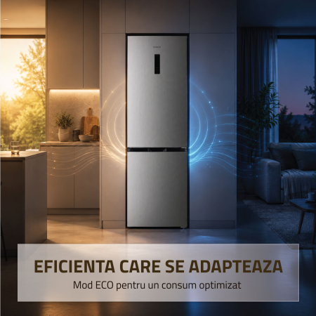 Combina frigorifica Samus SCX540NFIE, 400 l, Full No Frost, Motor dual Inverter, Clasa E, Inox [8]