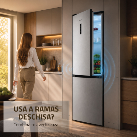 Combina frigorifica Samus SCX540NFIE, 400 l, Full No Frost, Motor dual Inverter, Clasa E, Inox [11]