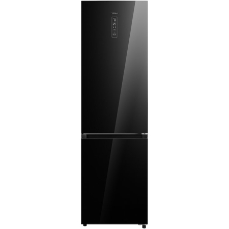 Combina frigorifica Tesla RC3800FMB, 378 l, Total NO Frost, Clasa E, Ecran tactil LED, Iluminare LED, Alarma usa deschisa, H 201 cm, Sticla Neagra [0]