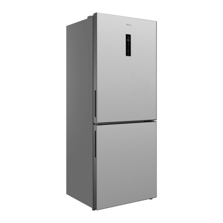 Combina frigorifica Tesla RC4201FTXE, 417L, Clasa E, Nofrost, Display electronic, Lumina LED, Usi reversibile, H 185 cm Inox [1]
