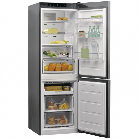 Combina frigorifica Whirlpool W9 821C OX, 318 l, Clasa E, Dual No Frost, 6th Sense, Display Electronic Interior, H 189 cm, Inox - RESIGILAT [1]