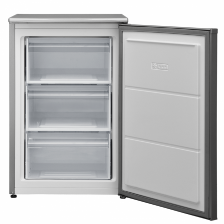 Congelator Heinner HFF-V102SE++, 103 l, 3 sertare, Clasa E, Control mecanic, H 83.8 cm, Argintiu [1]