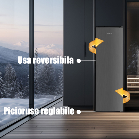 Congelator Samus SCGXE336NFE, 204 l, Full No Frost, Motor Inverter, Clasa E, Inox [13]