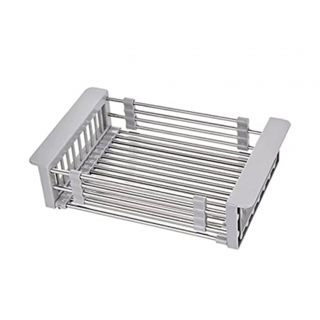 Vesela - Cos multifunctional extensibil 202200153, dimensiune 30-44 x 21.5 x 9cm, usor de curatat, finisaj inox si polipropilena