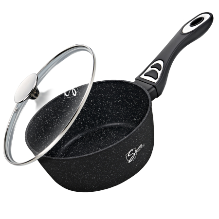 Cratita antiaderenta cu maner si capac Samus VER200LSPB-20 cm, 56 l, Inductie [4]