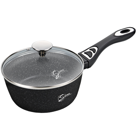 Oale si cratite - Cratita antiaderenta cu maner si capac Samus VER200LSPB-20 cm, 56 l, Inductie