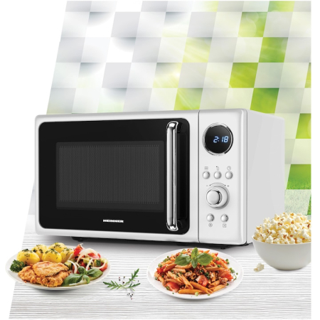 Cuptor cu microunde HEINNER HMW-MD20DRWH, 20L, Control digital, 800W, Afisaj digital, Alb [2]