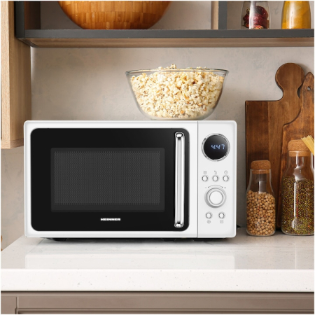 Cuptor cu microunde HEINNER HMW-MD20DRWH, 20L, Control digital, 800W, Afisaj digital, Alb [3]