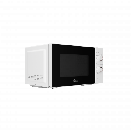 Cuptor cu microunde Midea MM720C2AT-W, Mecanic, 20 l, Putere 1000 W, 5 trepte de putere, Functie decongelare, Timer, Alb [1]
