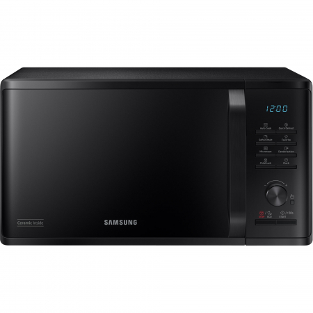 Cuptoare cu microunde - Cuptor cu microunde Samsung MS23K3515AK/OL, 23 l, 800 W, Auto cook, Quick Defrost, Interior ceramic, Child lock, Negru