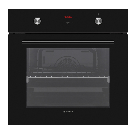 Cuptoare electrice - Cuptor electric Pyramis 60IN 2031 PP Black Glass, 69 l, 8 functii, Clasa A