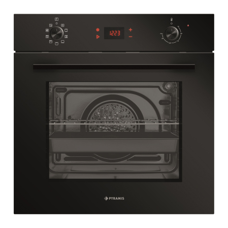 Cuptoare electrice - Cuptor electric Pyramis 731065 PKLED Black Glass, 73 l, 9 functii, Clasa A