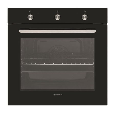 Cuptoare electrice - Cuptor electric Pyramis PO78031008PBL Black Glass, 78 l, 8 functii, Clasa A