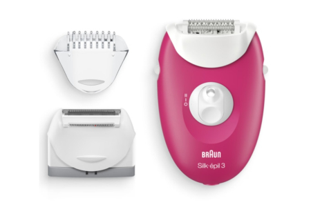 Epilatoare - Epilator Braun SE3276, 20 pensete, 2 viteze, Alb/Roz