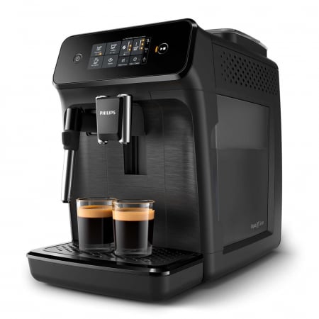 Espressor automat Philips EP2224/10, 2 Bauturi , Rasnita Ceramica, Sistem de Spumare a Laptelui, Ecran Tactil, Negru [2]
