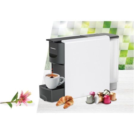 Espressor cu capsule Heinner Espressocraft HEMC-DD20WHBK, 1140 W, Compatibil Nespresso, 20 bar presiune, Rezervor apa 0.6l, Durata incalzire 40s, Sistem control temperatura, Temperatura cafea: 72-84°C, Oprire automata, Alb/Negru [3]