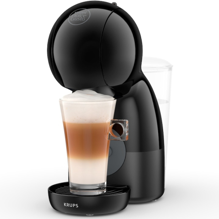 Espressoare - Espressor KRUPS cu capsule NESCAFÉ® Dolce Gusto® Piccolo XS KP1A3B10, 1600 W, 15 bari, rezervor apa 0.8L, peste 30 de bauturi calde sau reci, functie Hot & Cold, functie Eco, negru