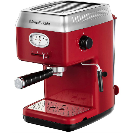 Espressoare - Espressor Russell Hobbs Retro Ribbon Red 28250-56, 1300 W, 15 bari, 1.1 l, Rosu/Inox