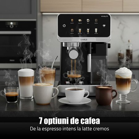 Espressor Samus Infinity 20, 1350 W, Abur, Negru [5]