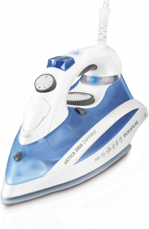 Fier de calcat Taurus Artica 2800 Zaffiro, Talpa Zefir, 2800W, 0.35l ,Alb-Albastru [12]