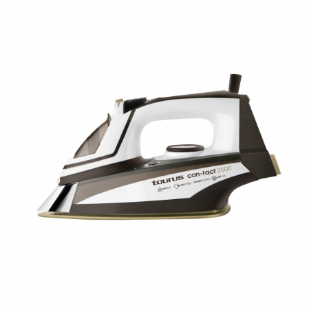 PROMOTII - Fier de calcat Taurus Contact, Talpa Gold Satin, 2500 W, 0.35l, Alb-Negru