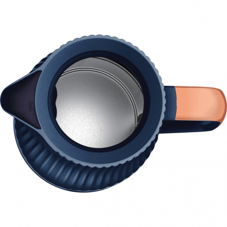 Fierbator Tefal Loft KO251430, 2400W, capacitate 1.7L, capac detasabil, filtru anticalcar, baza rotativa, indicator pentru nivelul apei, albastru [2]
