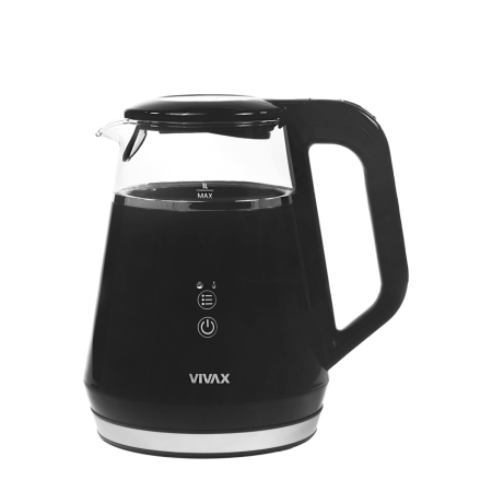 Fierbator Vivax WH-100DB, 1100 W, 1 litru, Digital, Sticla, Negru [0]