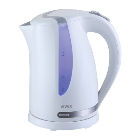 Aparate cafea si ceai - Fierbator Vivax WH-175L, indicator luminos led, putere 2200 W, 1.7 litri, alb / argintiu